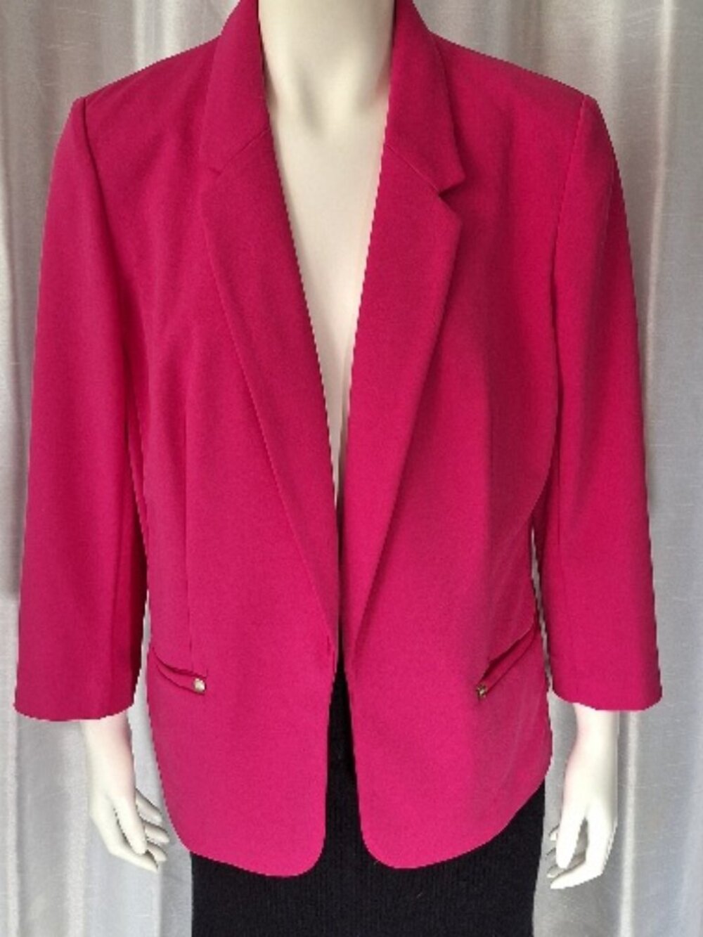 Anne Klein NWT new women's jacket blazer fuchisa pink size PL petite large